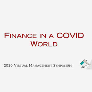 Finance in COVID World
